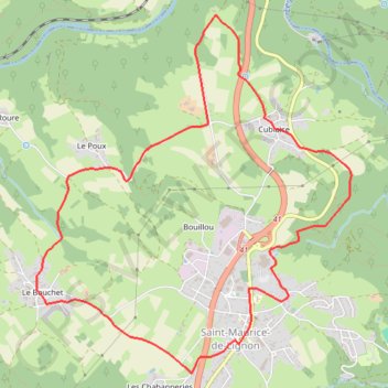 Trace GPS Le Velay des 3 Rivières - Le Bouchet Saint-Maurice-de-Lignon, itinéraire, parcours