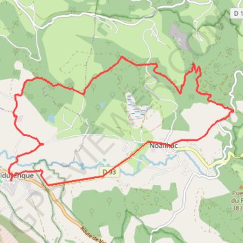 Trace GPS Balade dans les bois de Noailhac, itinéraire, parcours