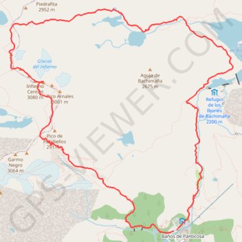 Trace GPS Picos del Infierno (Pics d'Enfer) en boucle depuis Panticosa, itinéraire, parcours