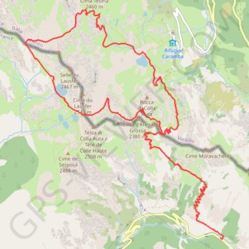 Trace GPS Circuit des lacs (Lausfer, Sainte-Anne et Variclès) depuis la route d'Isola 2000, itinéraire, parcours