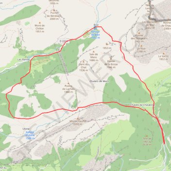 Trace GPS Pointe de Lachau, itinéraire, parcours