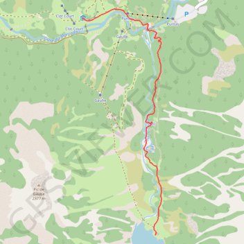 Trace GPS Lac de Gaube en hiver, itinéraire, parcours