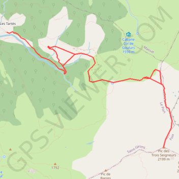 Trace GPS Pic des Trois Seigneurs par le Goutets, itinéraire, parcours