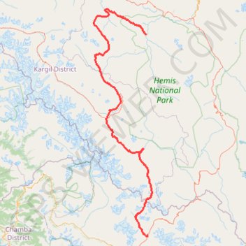 Trace GPS Ladhak Trek, itinéraire, parcours