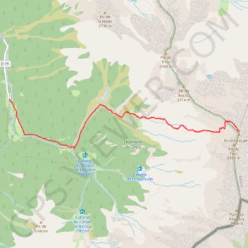 Trace GPS Pic du Lustou, itinéraire, parcours