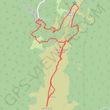 Trace GPS Le Barrioz - Le grand rocher, itinéraire, parcours