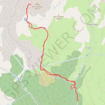 Trace GPS Col de la Charbonnière, itinéraire, parcours