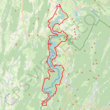 Trace GPS Tour du lac de Vouglans VTT, itinéraire, parcours