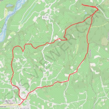 Trace GPS Le Belvédère du Serre de la Garde - Départ Cairanne, itinéraire, parcours