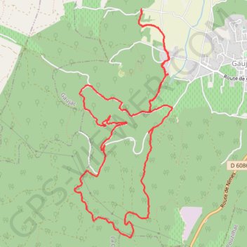 Trace GPS Gaujac - Monticaud, itinéraire, parcours