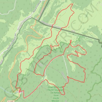 Trace GPS Les pistes de La Vattay (haut Jura), itinéraire, parcours