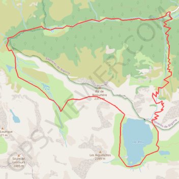 Trace GPS Lac Bleu, itinéraire, parcours