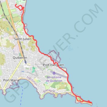 Trace GPS QUIBERON - Pointe de Conguel, itinéraire, parcours