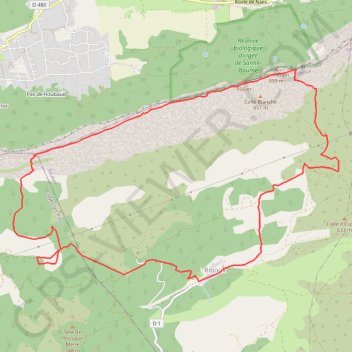 Trace GPS La Sainte-Baume à partir de Riboux, itinéraire, parcours
