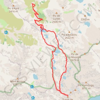 Trace GPS Le Turon de Neouvielle, itinéraire, parcours
