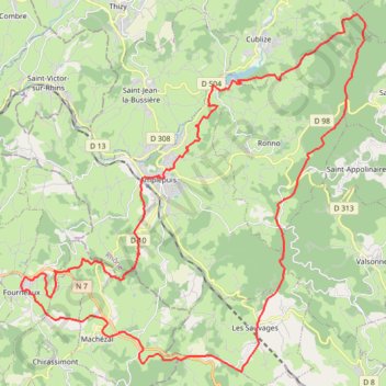 Trace GPS Rando des Crêtes - Fourneaux, itinéraire, parcours