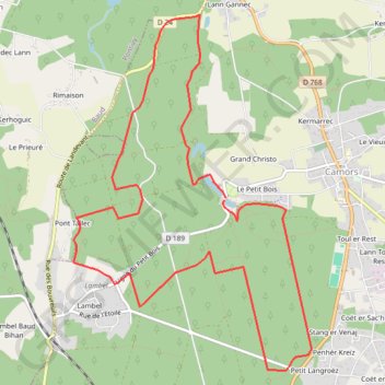 Trace GPS La vallée du Blavet - Le circuit de l'eau en forêt de Camors, itinéraire, parcours
