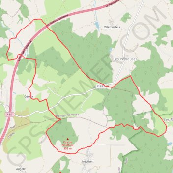 Trace GPS Puy de Neuffont - Bromont-Lamothe, itinéraire, parcours