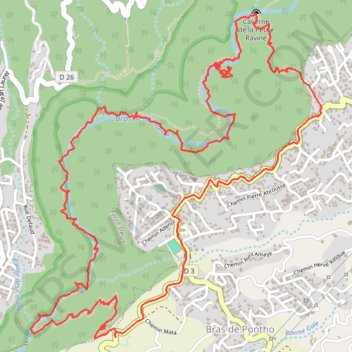 Trace GPS Bras de la Plaine (Réunion), itinéraire, parcours