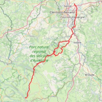 Trace GPS Lussat - Pas de Peyrol, itinéraire, parcours