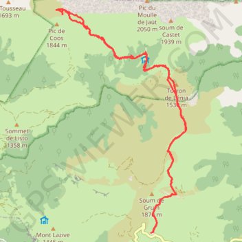 Trace GPS Du Col d'Aubisque au Col de Lallène, itinéraire, parcours