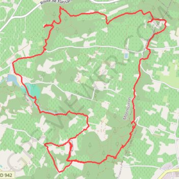 Trace GPS Boucle au départ de Mormoiron (Ocres), itinéraire, parcours