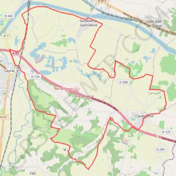 Trace GPS Sauveterre Saint-Denis, itinéraire, parcours