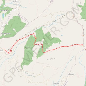 Trace GPS Monte Zerbion, itinéraire, parcours