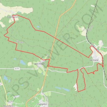 Trace GPS La Montagne de Reims - De Courtagnon à Germaine, itinéraire, parcours