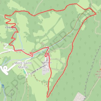 Trace GPS Boucle du Sabot - Mont-saint-Martin, itinéraire, parcours