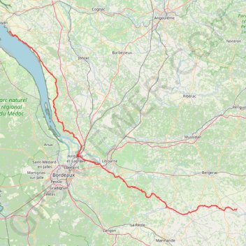 Trace GPS Doudrac - Meschers, itinéraire, parcours