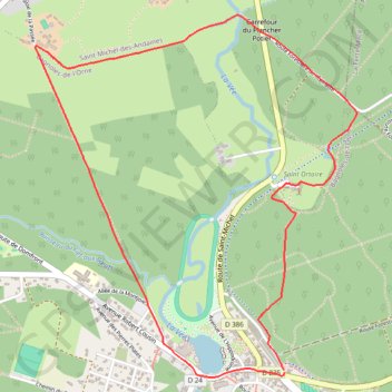Trace GPS Saint-Ortaire, itinéraire, parcours