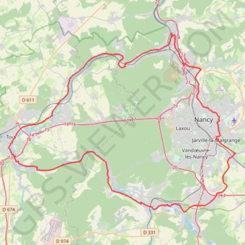 Trace GPS Boucle de la Moselle_boucle sens horaire, itinéraire, parcours