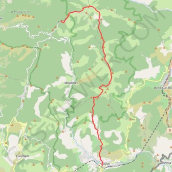 Trace GPS Vallée des merveilles à Sospel étape 2, itinéraire, parcours