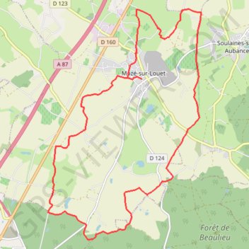 Trace GPS De vallons en plateaux - Mozé-sur-Louet, itinéraire, parcours