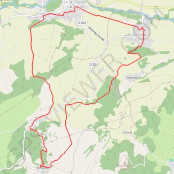 Trace GPS Saint Cirgues, itinéraire, parcours
