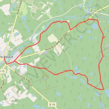 Trace GPS La Couvrée en Sologne, itinéraire, parcours