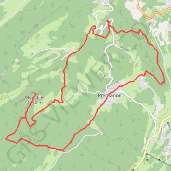 Trace GPS Autour de Prémanon, itinéraire, parcours