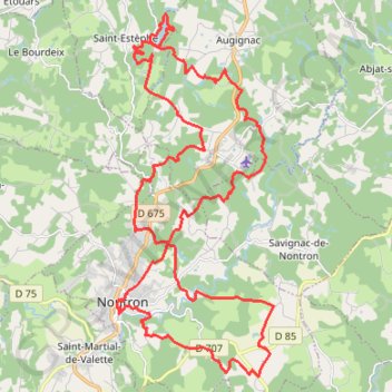 Trace GPS St Estephe 40 kms, itinéraire, parcours