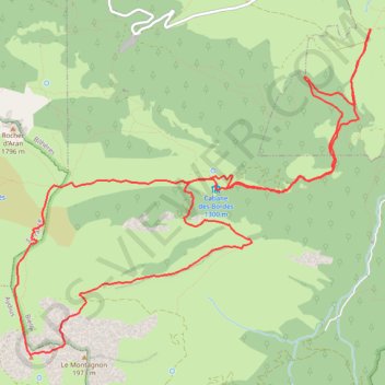 Trace GPS Mailh Bassibé par la Crête de Sede de pan, itinéraire, parcours
