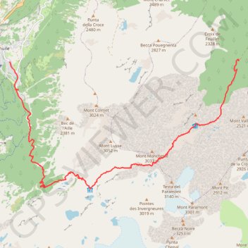 Trace GPS La thuile - Promoud, itinéraire, parcours
