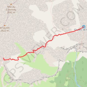 Trace GPS Refuge de Platé à Varan par col de Barmerousse, itinéraire, parcours