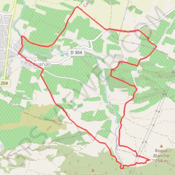 Trace GPS Cavanac-9,7km, itinéraire, parcours