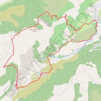Trace GPS Peyre Martine et Grotte Susterranne, itinéraire, parcours