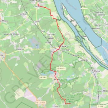 Trace GPS Lamarque--Ermitage Lamouroux, itinéraire, parcours