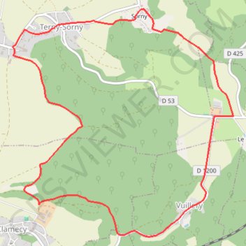 Trace GPS Autour de Montgarny, itinéraire, parcours