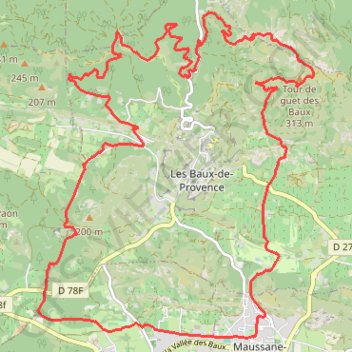 Trace GPS 2023 11 12 -Maussane Ventoux, itinéraire, parcours