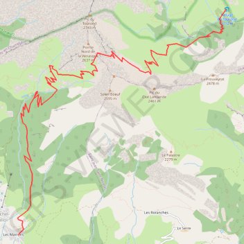 Trace GPS Tour du vieux chaillol - Etape 4, itinéraire, parcours