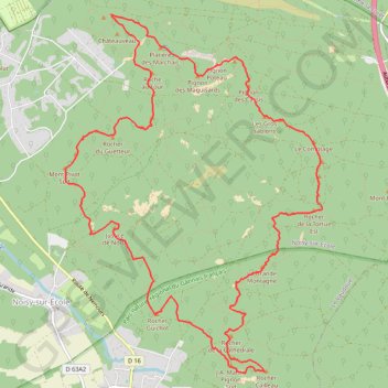 Trace GPS Forêt de Fontainebleau, itinéraire, parcours