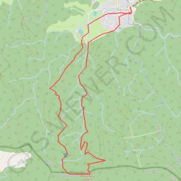 Trace GPS Roc de Peyremaux par Albine, itinéraire, parcours